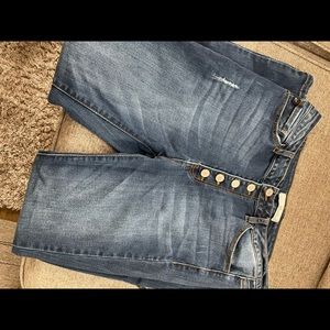 High waisted medium wash skinny jeans